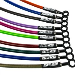 Front Brake Hose in Braided Steel by Accossato – Black