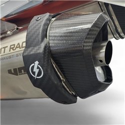 Movetronix Exhaust Crash Protector – Carbon Design Supermoto Muffler Guard (Universal)