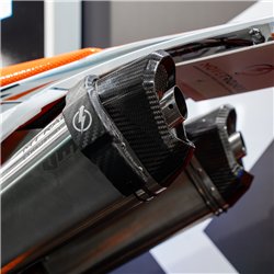 Protecteur d'échappement – Protection d'échappement Supermoto Carbon Design (universelle)
