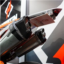 Protecteur d'échappement – Protection d'échappement Supermoto Carbon Design (universelle)