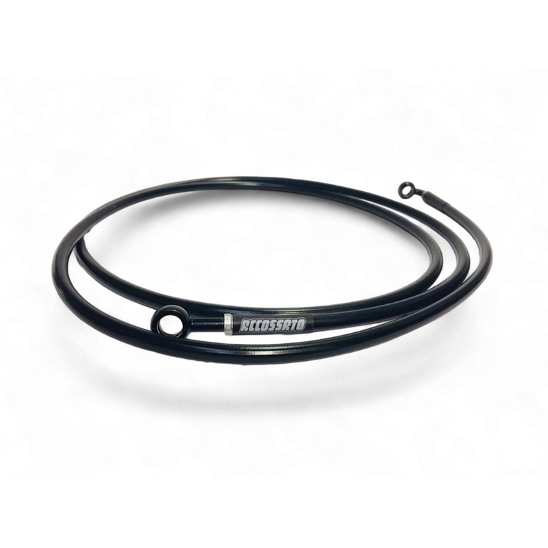 Kit tubi flessibili neri Accossato - Freno e frizione - 2 m-Kit freno a mano sinistro-Movetronix Shop - Special motorbike products & accessories